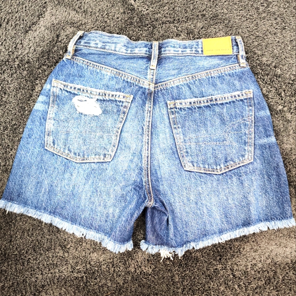 American Eagle Cut Off Denim Shorts Size 0‎ - Picture 3 of 9